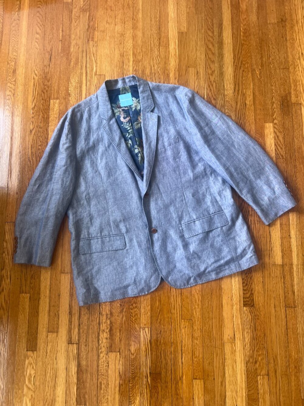 Tommy Bahama 100% Linen Blue Unstructured Summer Beach Blazer - Men's 3XL (NWOT)